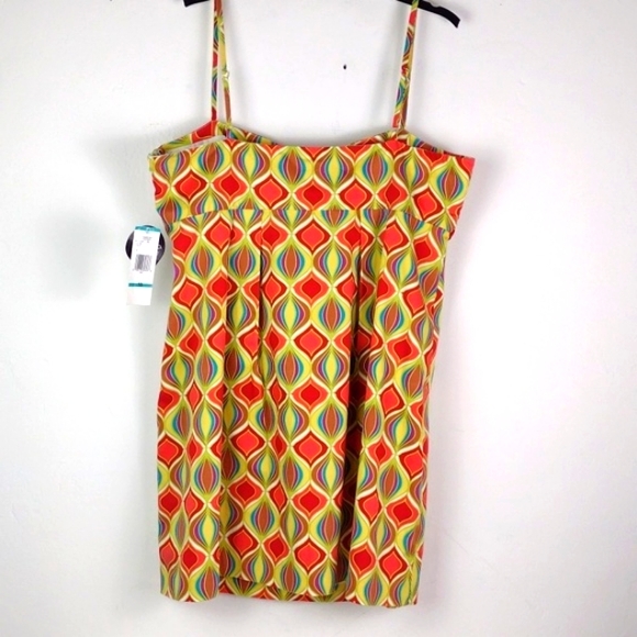 Nine West High Style Colorful Fall Party Cami Dress NWT  SZ 16 - Picture 11 of 16